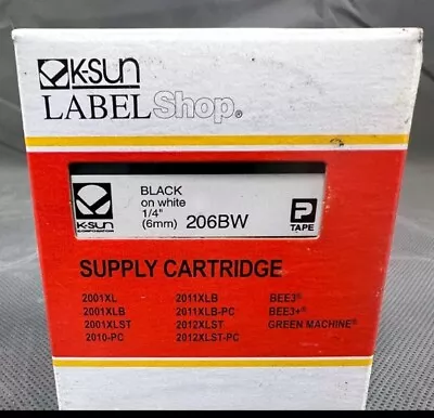 K-Sun Label Shop Supply Cartridge 1/4  206BW 3/8  209BW 1/2  212BW • $18