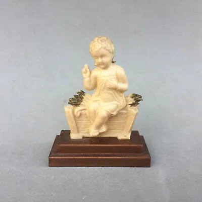 Baby Jesus Miniature Figure Hard Plastic Altar Shrine Nativity 1961 Hong Kong • $16.59