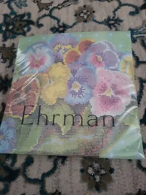 NEW Ehrman~~Pansy Bowl~~Floral Needlepoint Kit~~17  X 16   10 Ct   Fassett  1994 • $189.95