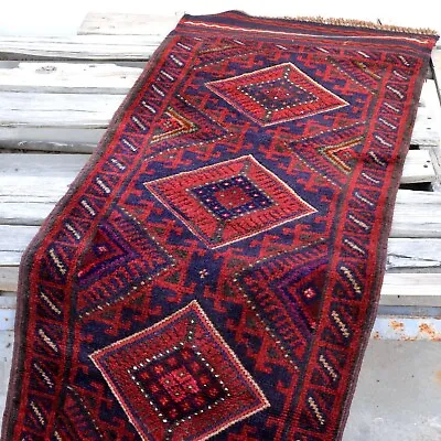 9x2 Vintage Afghan Long Handmade Mishwani Tribal Runner Rug Bohemian Handwoven • $246
