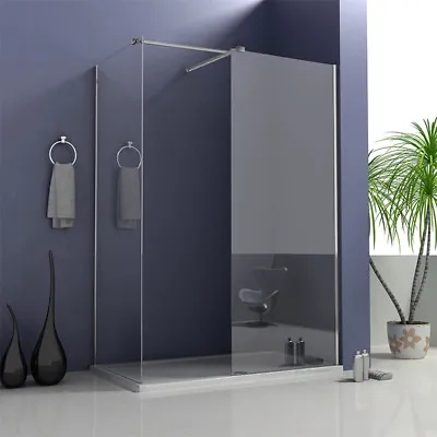 Aica Walk In Shower Enclosure And Tray Wet Room Easy Clean Screen Panel Cubicle • £278