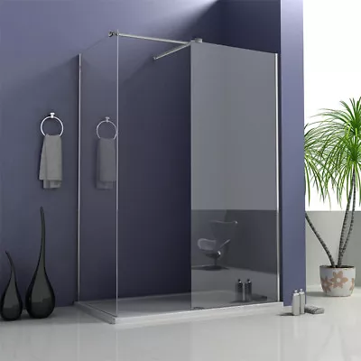 Aica Walk In Shower Enclosure And Tray Wet Room Easy Clean Screen Panel Cubicle • £105