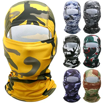 Camo Balaclava Face Shiesty Ski Mask UV Protector Neck Gaiter Tactical Sun Hood • $5.99