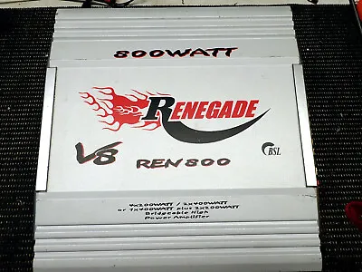 £52 • Buy Renegade V8 REN800 800w 4 Channel Amplifier  Old Skool Class A/B Linear 