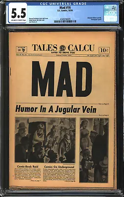 Mad (1952) #16 CGC 5.5 FN- • $165