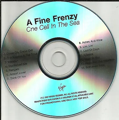 A FINE FRENZY One Cell In The Sea TST PRESS ADVNCE PROMO DJ CD 2007 USA MINT  • $24.99