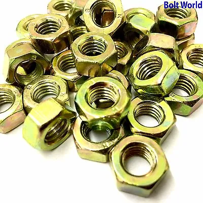 M3 To M20 HEXAGONAL HEX FULL NUTS YELLOW PASSIVATED ZINC PLATED GRADE 8.8 DIN934 • £5.11