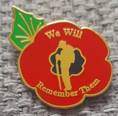 Remembrance Badge - We Will Remember Them - Somme - World War - Large Pin • £5.50