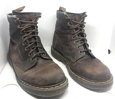 Brown Doc Dr. Martens 1460 Crazy Horse Leather Boots Men's Sz 10 Distressed Look • $74.99