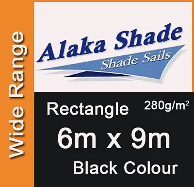 $370 • Buy Extra Heavy Duty Shade Sail Black Rectangle 6x9m, 6m X 9m, 6 By 9m, 6 X 9m 6mx9m