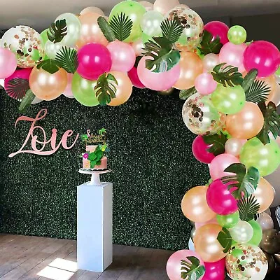$17.99 • Buy Tropical Hawaiian Latex Balloon Arch Garland Kit Wedding Jungle Luau Party Decor