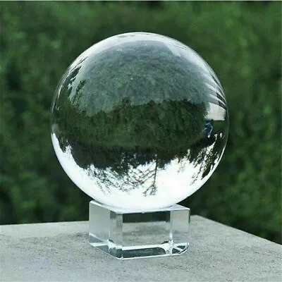 60/80mm K9 Clear Photography Crystal Ball Sphere Decoration Lens Photo + Stand • $26.98