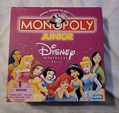 Kids Board Game Monopoly Junior Disney Princess Edition Ages 5-8 ~Kid Family Fun • $0.99