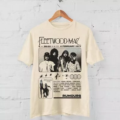 Vintage Retro 90s Fleetwood Mac Rumours 1977 Music Band T-Shirt For Men Women • $18.99