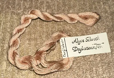 Vintage Alyce Schroth Hand Dyed Spun Silk 20yds Rose Tan Embroidery Floss • $9.97