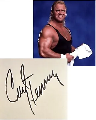 “mr. Perfect” Curt Hennig Hand Signed Wrestling Autograph With Jsa Auth. Wwf Awa • $349.99