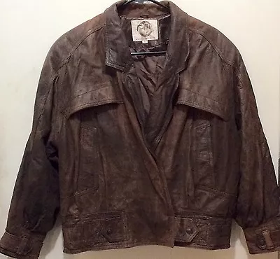 G-111 Leather Fashions Global Identity Jacket Size Large Brown • $27.50