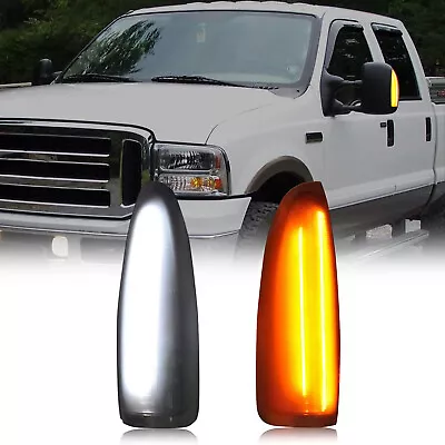 Dual-Color LED Side Mirror Lights Lamps Ford Ford F250 F350 Smoked Or Clear Lens • $29.99