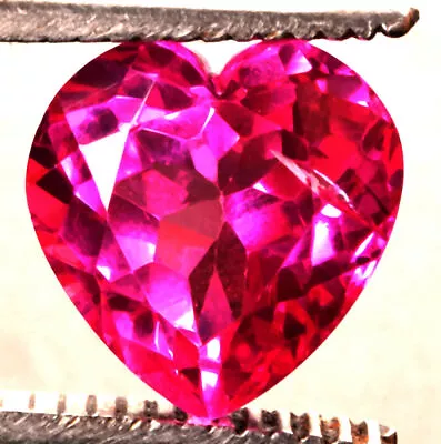 23.53 Cts. Natural Mogok Rich Pink Sapphire Heart Shape Certified Gemstone • $14.15
