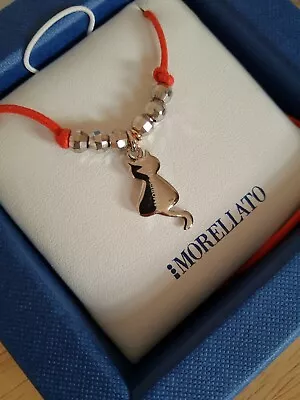 Morellato NEW Cat Necklace W/red Rope Chain/strap Italian/Italy • $19.99