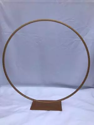 Gold 60cm 80cm Hoop Metal Wedding Flower Ring Cake Stand Centrepiece With Base • £39.99