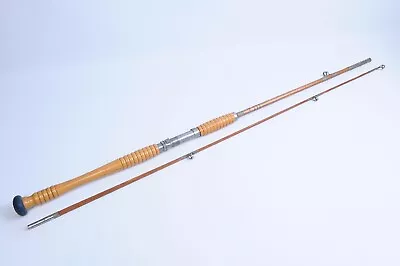 Ebisu 2-Piece Vintage Bamboo Fishing Casting Pole Wood Handle • $144