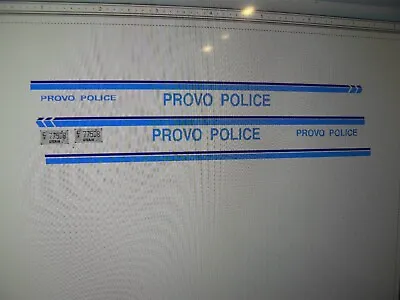 Provo Utah Old School  Police Patrol   Car Decals 1:18 • $14.99