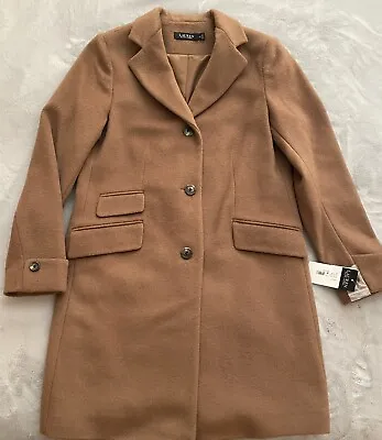 New Lauren Ralph Lauren New Vicuna  Coat Sz 10 Womens Tortoiseshell Buttons • $110