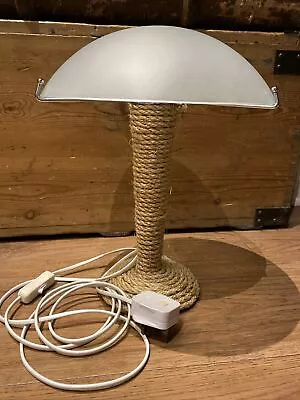 Vintage Retro KVINTOL Glass Shade Art Deco 90s Mushroom IKEA Table Lamp Working • £5
