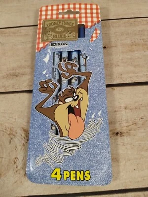 $14.95 • Buy 1996 Vintage Looney Tunes Dixon TAZ Blue Ink Pens Box Set