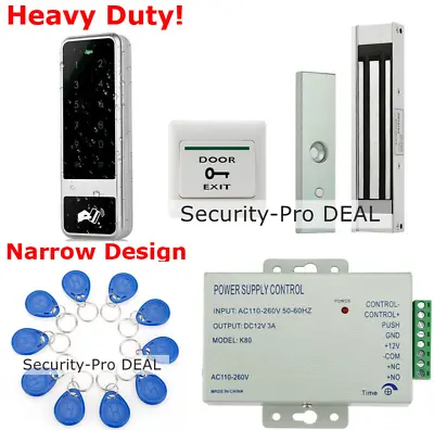 Waterproof RFID Card+Password Door Access Control System+Door Magnetic Lock+Card • £95.94