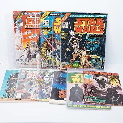 10 Star Wars Magazines Posters Comics Marvel Special Edition Vintage 70s & 80s • £71.41