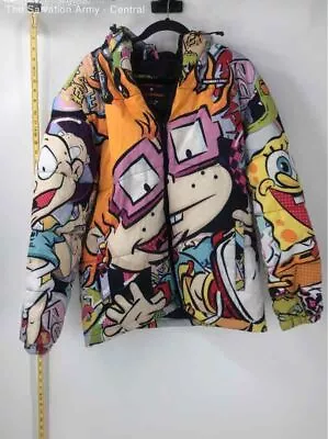 Members Only X Nickelodeon Mens Multicolor Cartoon Print Windbreaker Jacket M • $20