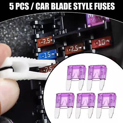 5 Pcs Mini 3AMP APM/ATM Car Fuse Blade Style Fuses Short Circuit Protection • $6.72