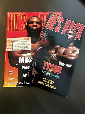 Mike Tyson Vintage Ticket Stub 1995 Boxing Program SUPER Rare One Of A Kind Pkg • $625