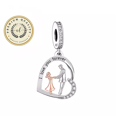 I Love You Forever Daddy Daughter Charm For Bracelet Family Charm • $26.39