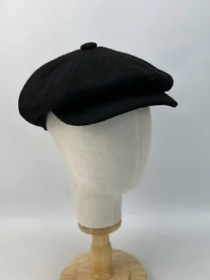 Christys' Hats Baker Boy Cap Melton Wool Black Size M / 57cm / 22.4  • £30