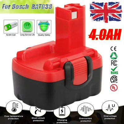 £12.69 • Buy 4.0AH 14.4V Ni-MH Battery For Bosch 2607335275 2607335533 BAT038 BAT040 PSR1440