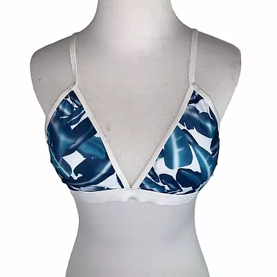 Zaful Swim Women's M Medium Bikini Top Triangle Bikini Top Tropical Hawaiian • £15.15