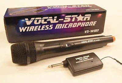 Wireless Cordless Microphone For Karaoke DJ PA Singing By Vocal-Star (WM1) • £14.99