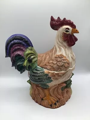 Vintage Ceramic Rooster Cookie Jar Heartfelt Kitchen Creations 12  • $35