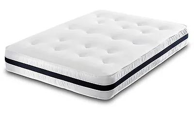 Luxury Tufted Orthopaedic Memory Foam Sprung Mattress- ALL SIZES - 10 INCH • £100.99