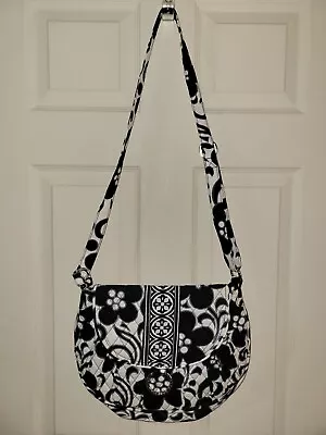 Vera Bradley Night & Day Shoulder Bag Medium Black And White Magnetic Closure • $22.89