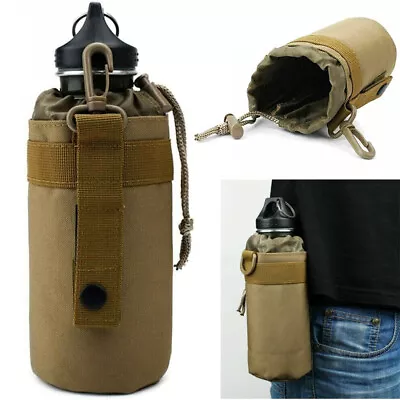 19OZ Tactical Water Bottle Pouch Military Molle Holder Belt Bicycle Kettle Bag • $8.98