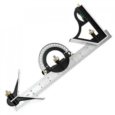 12  Combination Protractor Tri- Square Angle Ruler Machinist Measuring Tool Set • $15.76