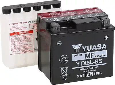 Yuasa Ytx5l-bs Maintenance Free 12 Volt Battery • $44.99