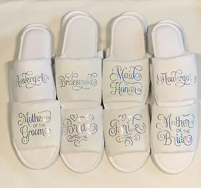 £5.95 • Buy Sparkling Silver Slippers Great Morning Of Your Wedding Day Bridesmaid Hen Party