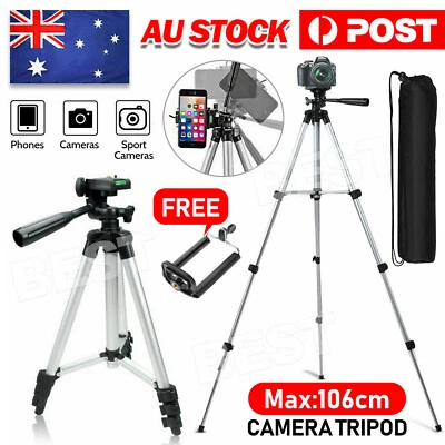 $13.45 • Buy Universal Portable Camera Tripod Stand For Sony Canon Nikon Panasonic Camcorder