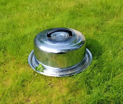 $34.99 • Buy Vintage Stainless Metal Cake Carrier Cover Dome Eveready Company USA