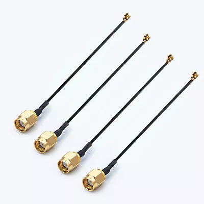 Pack Of 4 6 GHz IPEX Type To RPSMA Male Cable 50Ohm 300mm Coaxial Cable Antenna • £12.99